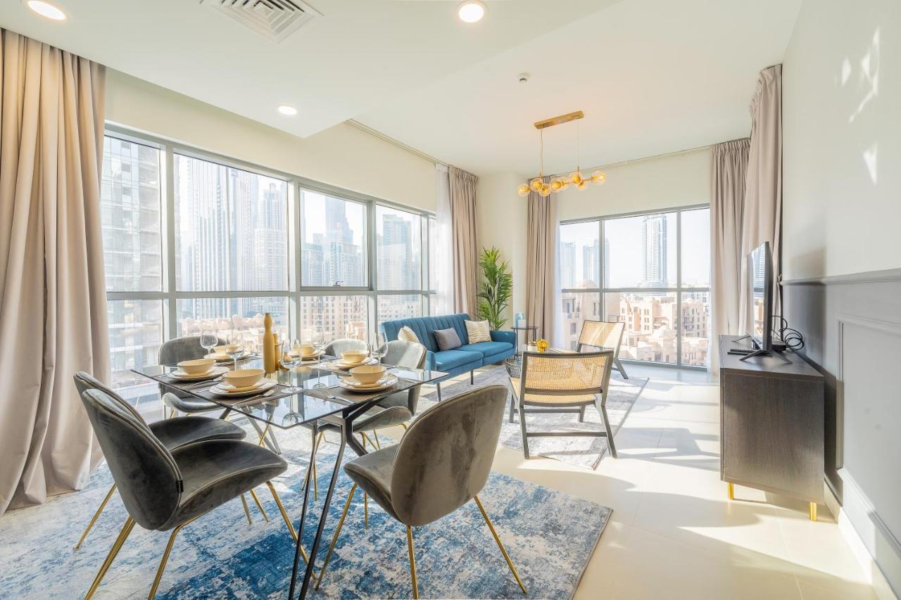 Nouveau Art Deco 3Br With Burj & Canal Views Dubái Exterior foto